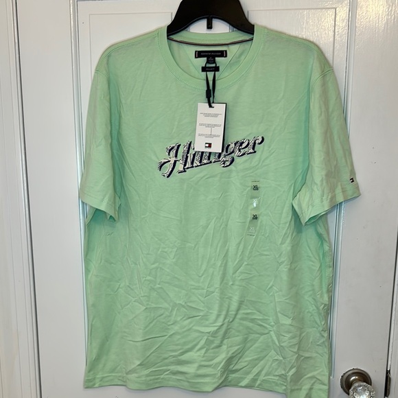 Tommy Hilfiger Mint Green Logo TShirt size XL NWT - Picture 1 of 4